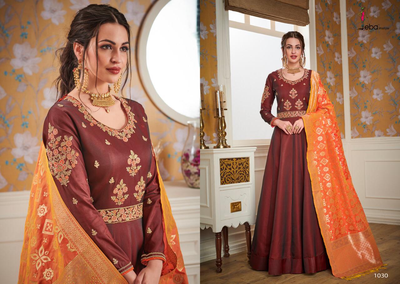 Banaras Vol 2 By Eba Lifestyle Readymade Gown With Dupatta Collection Banaras Vol 2 By Eba Lifestyle Readymade Gown With Dupatta Collection